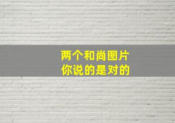 两个和尚图片 你说的是对的